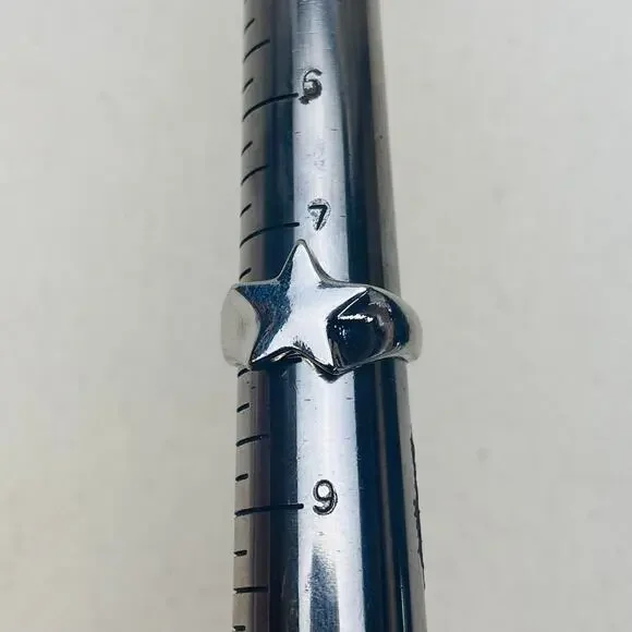 Y2K Vintage Silver Star Ring – Size 8, Unisex, Brand New - Picture 6 of 14